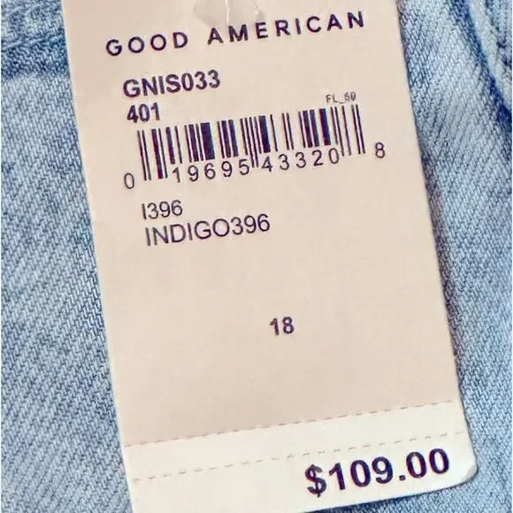 NWT Good American 90’s Shorts ICONIC 90’S VIBES SHORT MADE TO COMPLEMENT Size 18